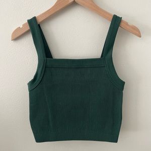 Cotton On Green Ribbed Tank - Size XS/S